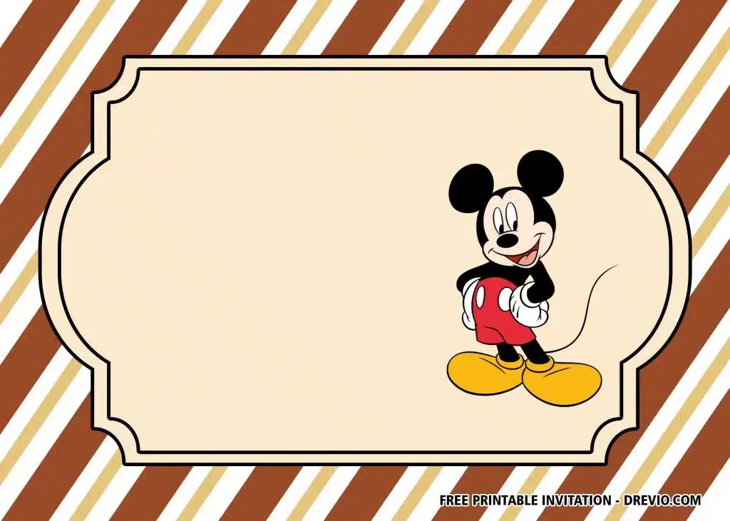 Classic Mickey Mouse Invitations