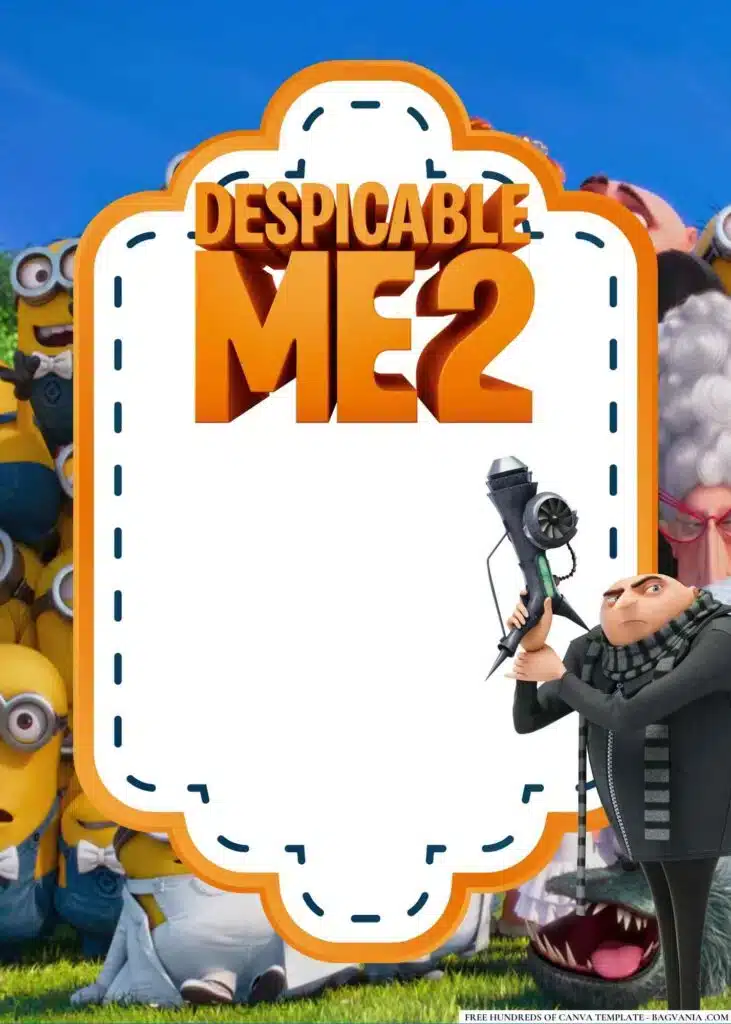 Despicable Me 2 Baby Shower Invitation