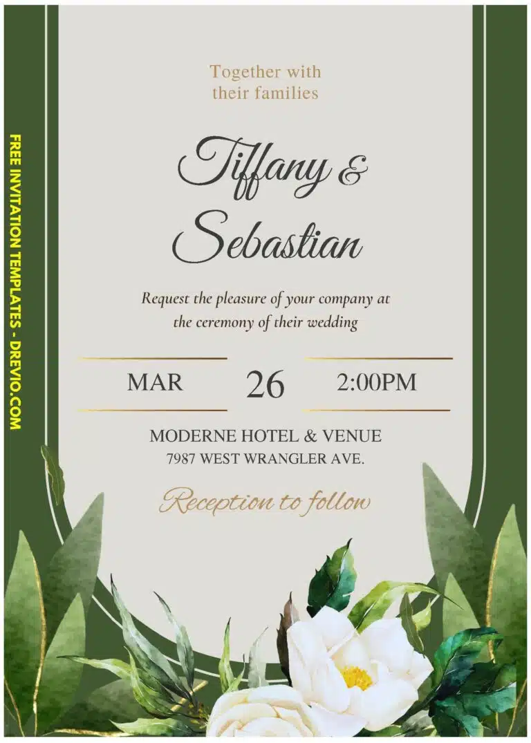 Eclectic Floral Bohemian Wedding Invitations