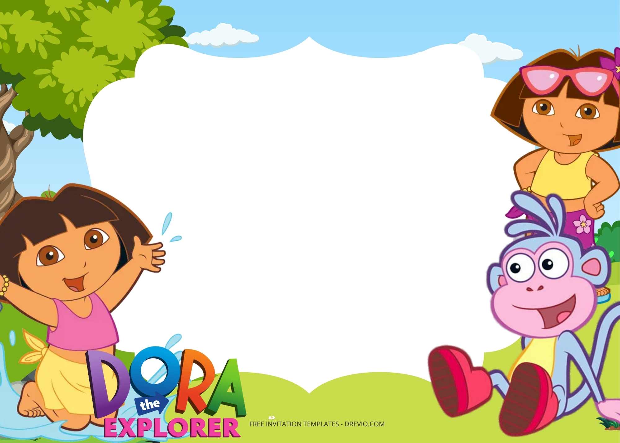 FREE Dora The Explorer Birthday Invitation