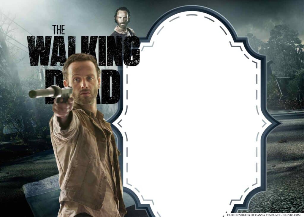 FREE The Walking Dead Birthday Canva Templates