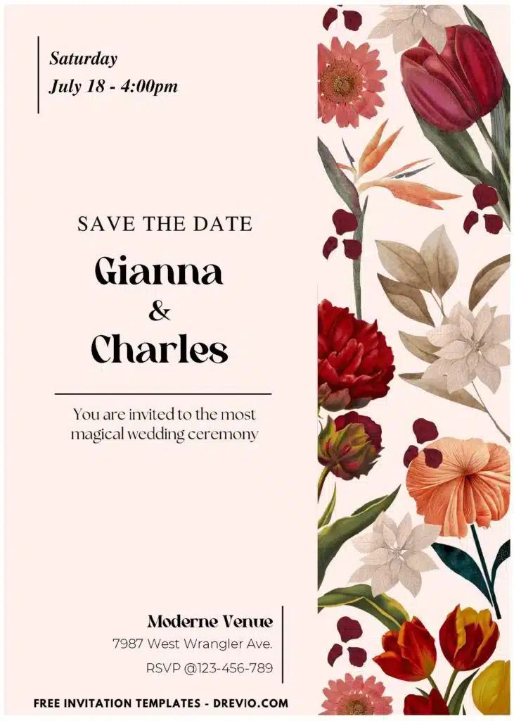 Flower Aesthetic Invitation
