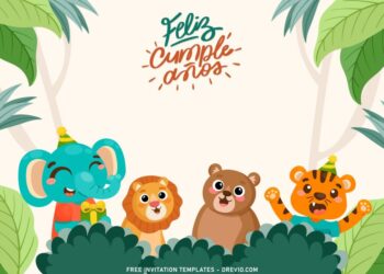 Jungle Birthday Invitations 1