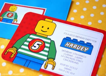 Lego Birthday Invitation Templates (Credit: hostandtoast)