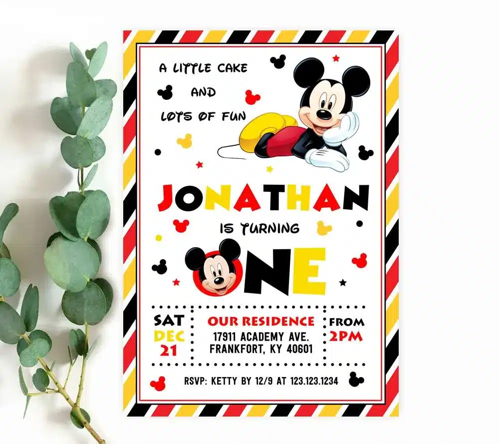 10 Funny and Awesome Mickey Mouse Invitations