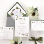10 Enchanting Magnolia Flower Wedding Invitations