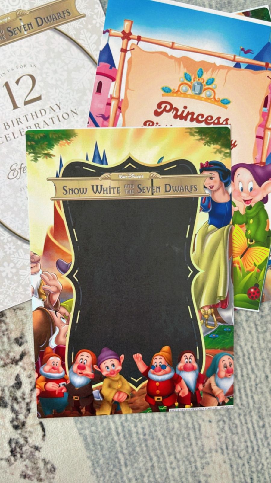 Snow White Birthday Invitations 