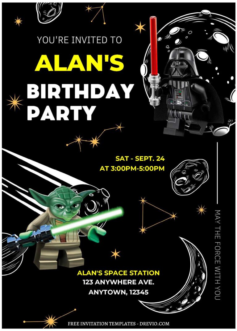 Star Wars Lego Birthday Invitation