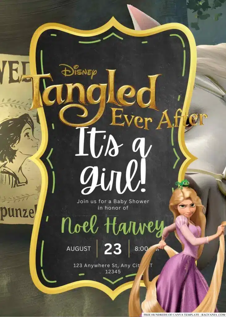 Tangled Ever After Baby Shower Invitation Ideas