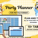 Bluey Editable Birthday Party Planner
