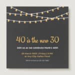 10 Elegant 40th Birthday Party Invitations