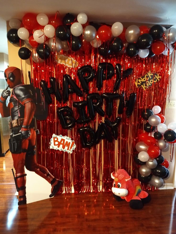 Deadpool inspired party decor