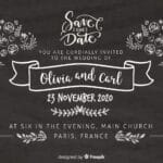 10 Elegant Chalkboard Wedding Invitation Templates