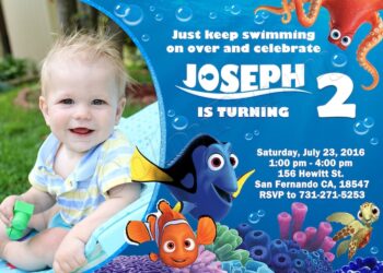 Finding Nemo Birthday Invitations (Credit: etsy)