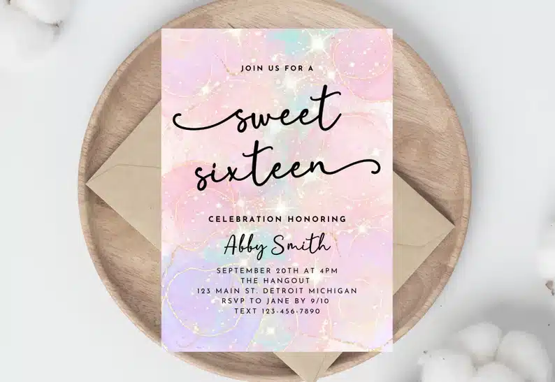 Fun Ideas for DIY Sweet 16 Birthday Invitations