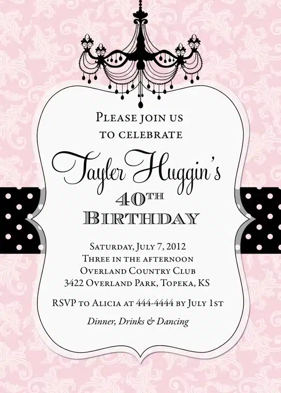 Personalized Adult Birthday Invitations