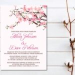 10 Sweet Pink Sakura Wedding Invitation Ideas