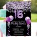 Sweet 16 Birthday Invitations (Credit: pinterest)