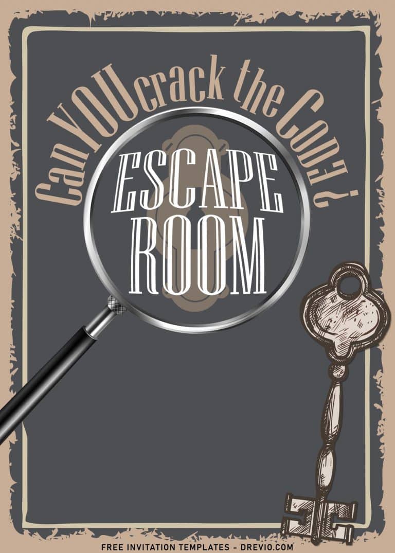 Vintage Locks and Keys Adult Birthday Invitations