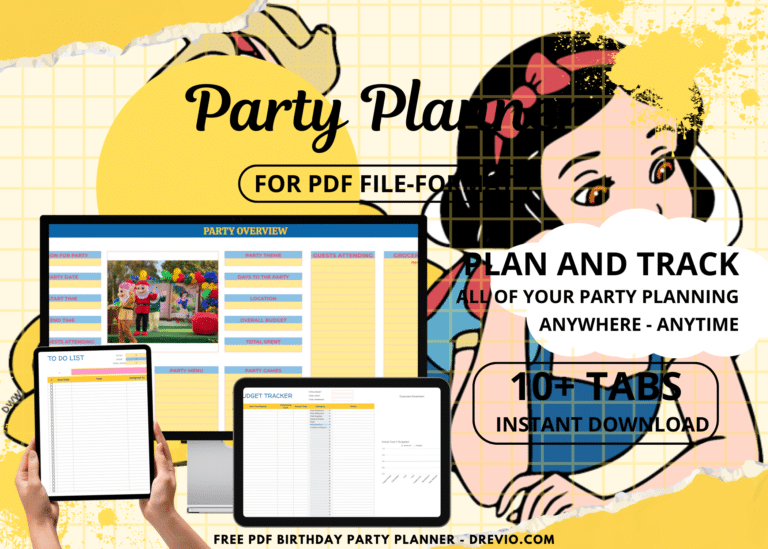 FREE Download Snow White Birthday Party Planner