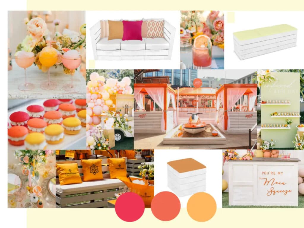 Citrus themed wedding decor