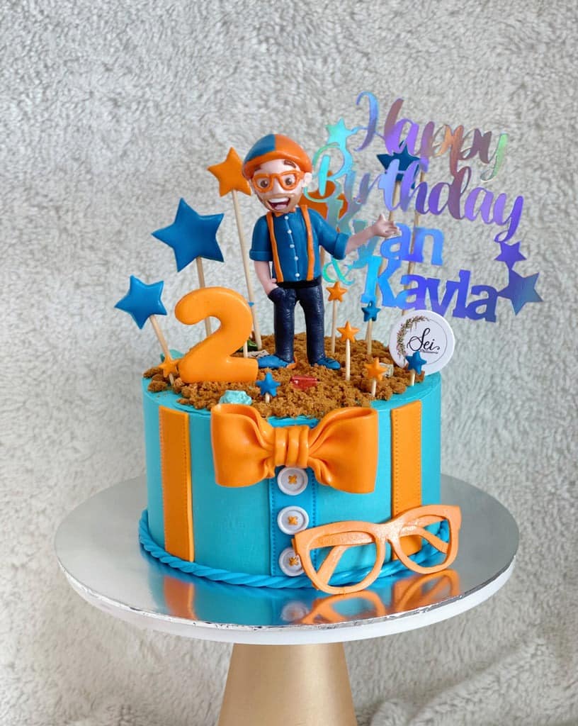 Blippi Bow Tie Cake