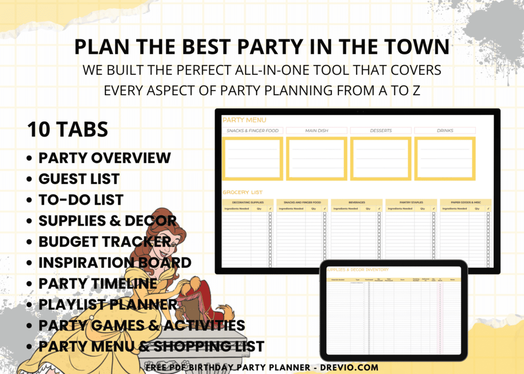 Princess Belle Birthday Party Planner