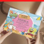 (Free PDF Invitation) Sea And Bubbles SpongeBob Birthday Invitations (Updated Design 2026)