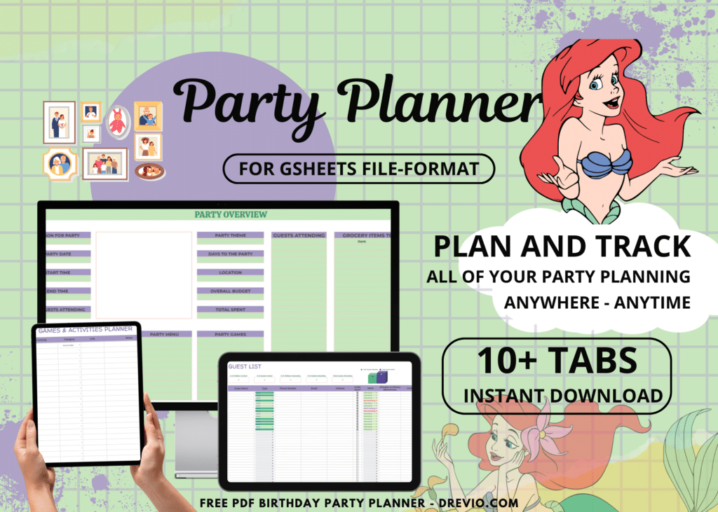 Ariel Little Mermaid Birthday Party Planner