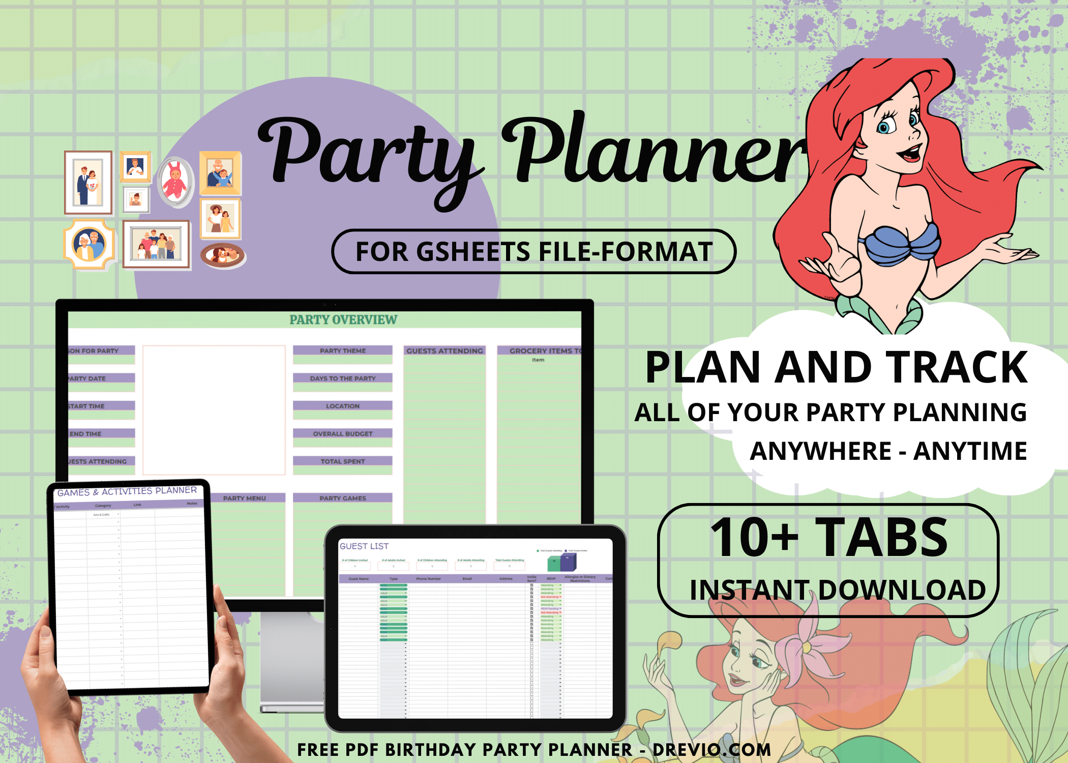 Ariel Little Mermaid Birthday Party Planner