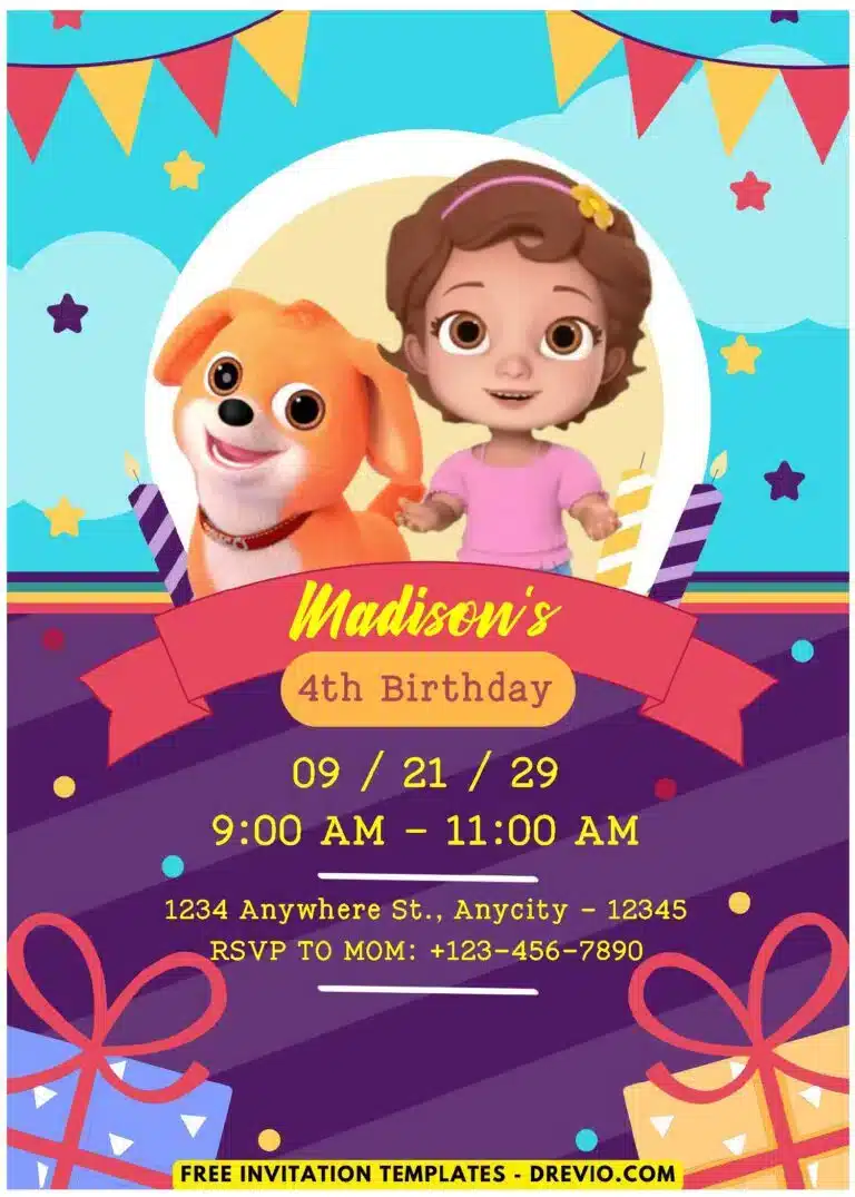 Adorable ChuChu TV Kids Birthday Invitations Free