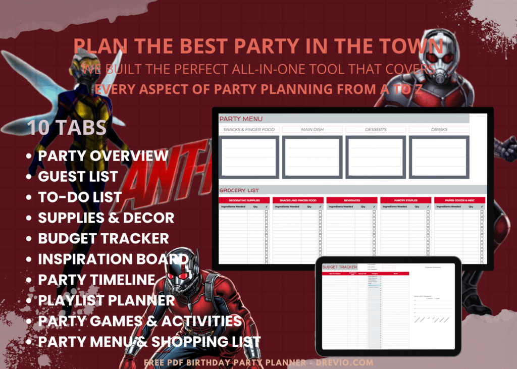 Ant Man Birthday Party Planner