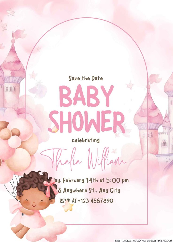 Baby Girl Shower Invitations