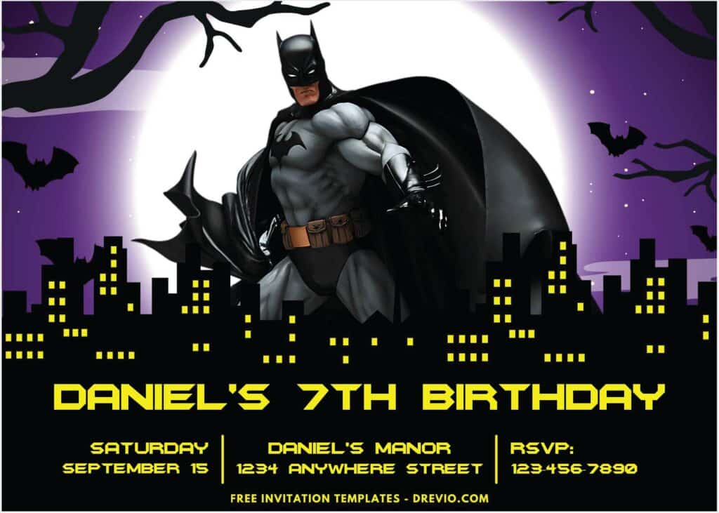 Batman Birthday Invitations 
