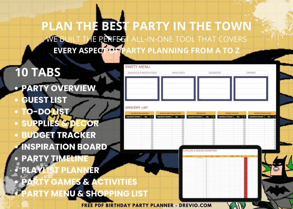 Batman Birthday Party Planner (1)