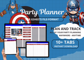 Captain America Birthday Party Planner