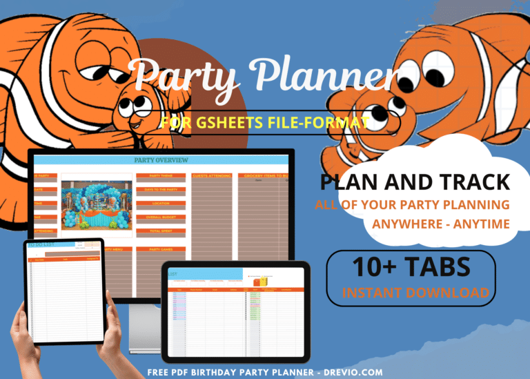 Finding Nemo Birthday Party Planner
