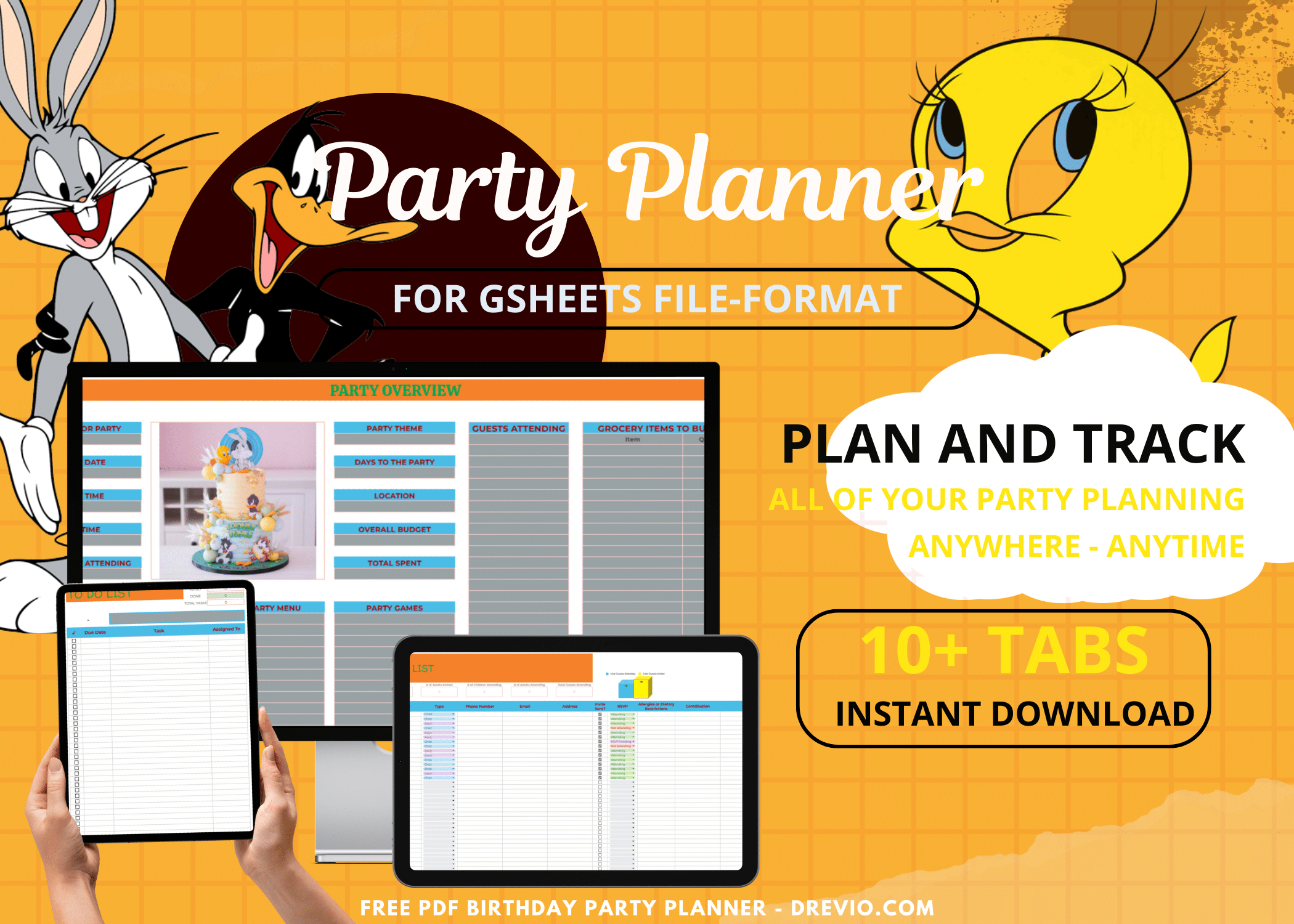 Looney Tunes Birthday Party Planner