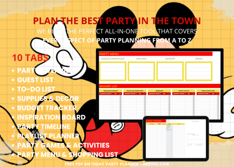 Mickey Mouse Birthday Party Planner