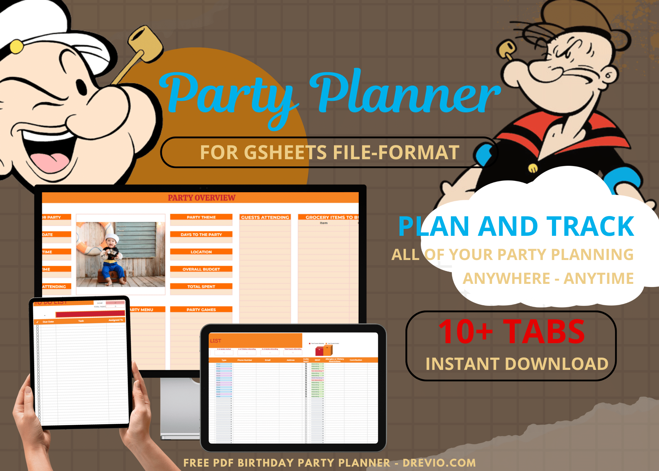 Popeye Birthday Party Planner