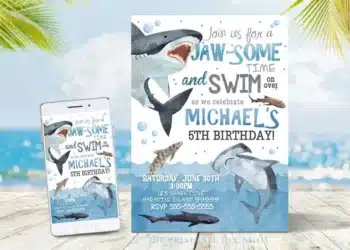 Shark Birthday Invitations (Credit: catchmyparty)