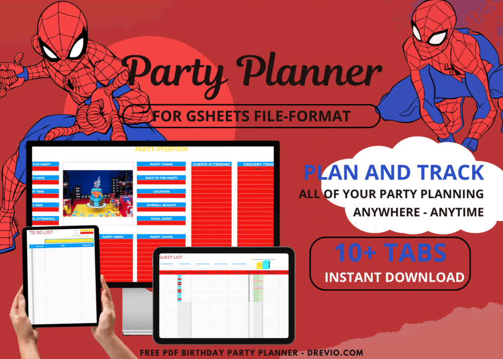Spiderman Birthday Party Planner (1)
