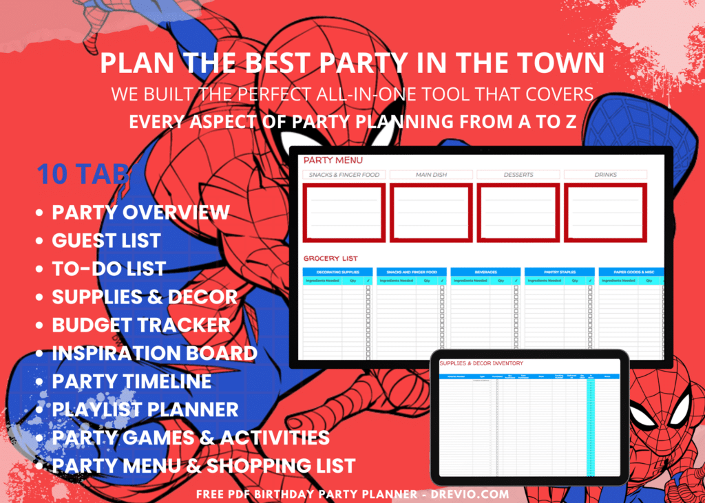 Spiderman Birthday Party Planner (1)