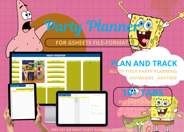 SpongeBob Squarepants Birthday Party Planner