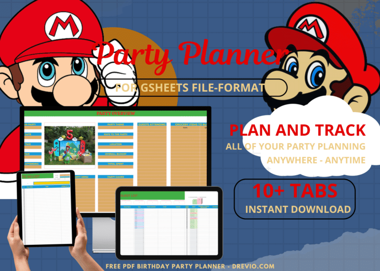 Super Mario Birthday Party Planner