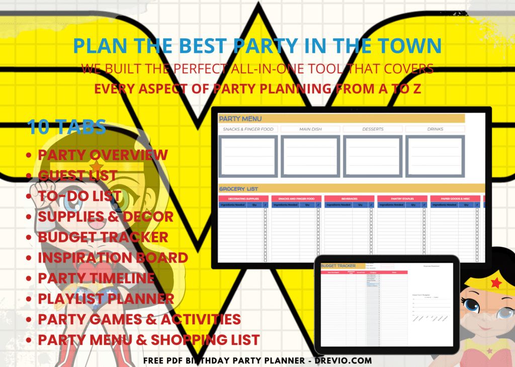 Wonder Woman Birthday Party Planner