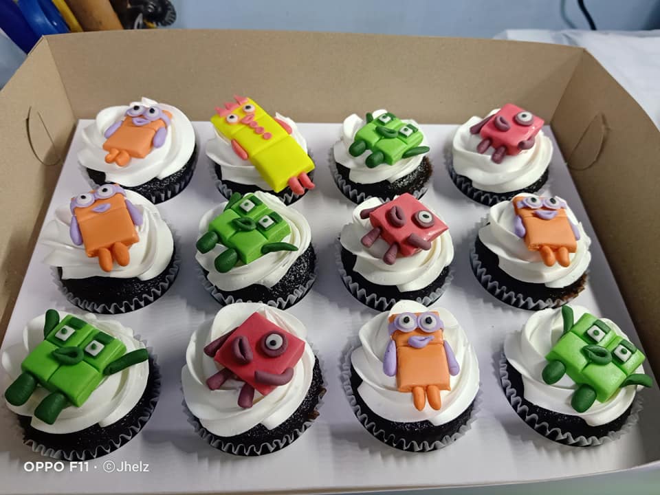 Cute and Yummy Numberblocks Cupcakes
