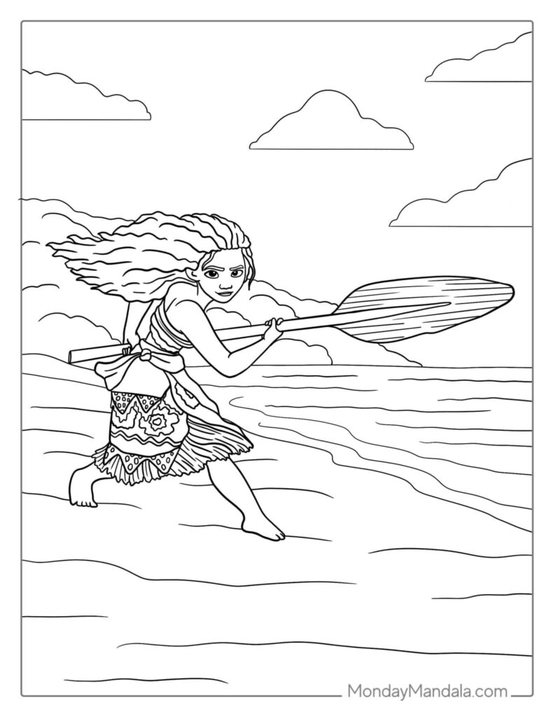 Moana 2 Coloring Pages Templates