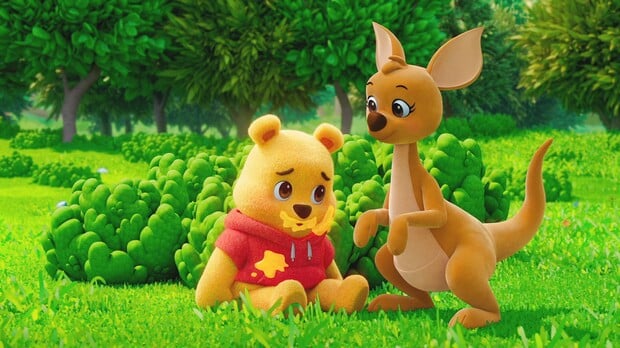 Adorable Winnie the Pooh and Kanga