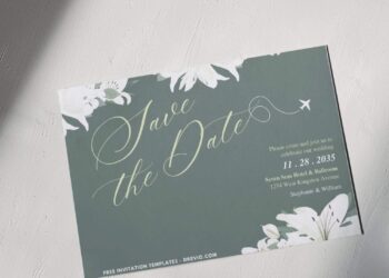 Gorgeous Lily Wedding Invitations